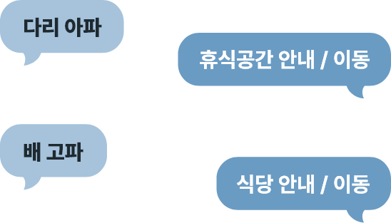 수다쟁이 나르고 대화 예시